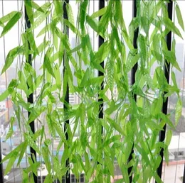 Christmas 100pcs x 180cm Silk Fabric Wedding Home Garden Decor Artificial Hanging Bamboo Ivy Leaf Garland Plant Vine FL883