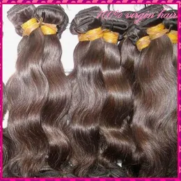 Raw Cambodian Wavy Single Donor Hair 3pcs Natural Brown Color Thick Wholesale Clearance Promotion Tangle Free Cuticle Aligned