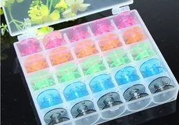 25PCS/set Empty Sewing Machine Bobbins Spool Plastic Case, Needlework Tool free shipping