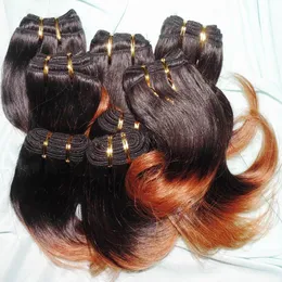 Ombre Brown Hair 7PCS /ロットマレーシアの波長の人間の髪の素敵な色のPoular新しい髪