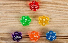 Crystal D20 Multi Transparent 20 Sided Dice Clear Digital Dices DND RPG Game Polyhedral Dice Boson Good Price High Quality #P32