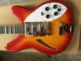 Cherry Burst 12 Strängar 3 Pickups Elektrisk gitarr 325 330 Högkvalitativ grossistgitarr