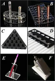 Najnowszy akrylowy wyświetlacz CIG Clear Black Stand Shelder Base Rack Box Pokaż obudowę dla baterii Atomizer RDA Mod