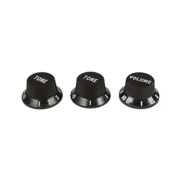 3 Sztuk Cap St SQ Guitar Guitar Control Gałka Gitara Electric Guitar Volume Gałka Włącza Potencjometr Czarny biały kapelusz