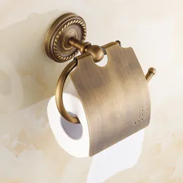 Europeisk stil Antik toalettpappershållare Rund Twist Base Paper Box Retro Tissue Badrumstillbehör Toalete Pappershållare