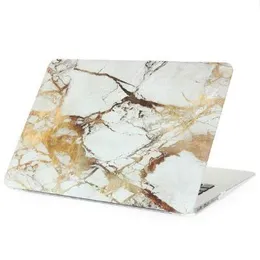 Sert plastik kristal kasa kapak MacBook Air Pro retina 12 13 15 16 inç su çıkartma mermer desen kutuları için koruyucu kabuk