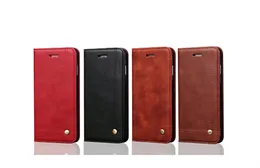 PU Leather Case dla iPhone X Retro Business Business Multi-Function Kickstand Full Protection Flip Cover dla iPhone X Case