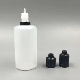 600pcs puste butelki na e-sok e-liquid plastikową butelkę kroplonki 100 ml PE igła butelka z manipulatorem dla dzieci