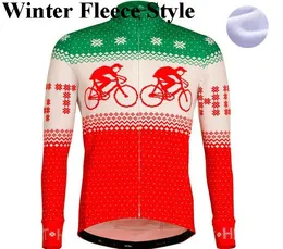 2024 Ugly Christmas Winter Cycling Jersey Thermal Fleece Bike Clothing MTB Jersey Long Ropa Ciclismo Invierno Hombre Maillot