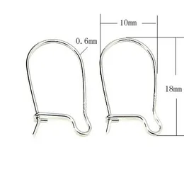 10 Par / Lot 925 Sterling Silver Class Hooks Ustalenia Komponenty do DIY Biżuteria Prezent Craft WP178 *