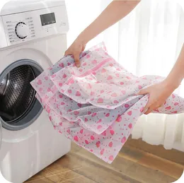 wholesale clothes washing machine bag printed netted laundry bag mesh bra aid lingerie nylon washing bag pouch S/M/L size