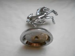 Chrome Horse Mustang Hood Ornament Stallon Fgurne Small Chp on Mane