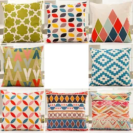 8 wzorów rzucić poduszkę Pokrywa kolorowa fala poduszka obejmuje bawełniane bielizny geometryczne wzory dekoracyjne poduszki obudowy obejmuje prezent rodzinny