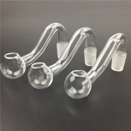 Mini tubos de água de queimador de óleo de vidro tubos de fumantes de 10 mm machos machos grossos pirex cuba de água de vidro para plataformas de óleo Bongo de vidro Bongo