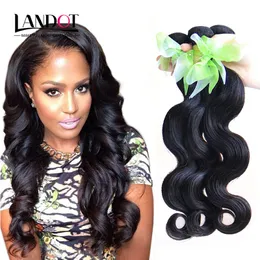 Brasiliansk Virgin Hair Body Wave 100% Human Hair Weave Buntar Obehandlade Peruanska Malaysiska Indiska Kambodjanska Mongoliska Remy Hair Extensions