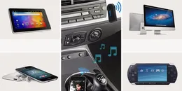 Adaptador inalámbrico de audio y música Bluetooth 3,5 MM AUX receptor Bluetooth manos para coche soporte teléfono MP3 Tablet2784