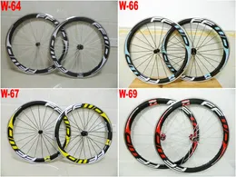 4 colori FFWD 50mm in lega di carbonio rotelle in carbonio rotelle bici finitura lucida 3K weave 700c ruote per biciclette
