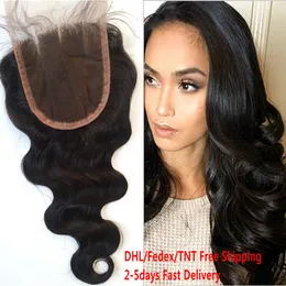 Cheap Virgin Brazilian Body Wave Lace Closure The Most Closed To The Real Human Scalp No Tangle No Shed G-EASY Hair