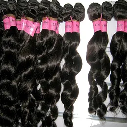 Senaste Virgin Mink Brasilian Loose Wave Hair Weft Silky Weave 4 buntar Härliga förlängningar