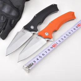 Top Quality VOLTRON Flipper Folder knife 8Cr18 HRC60 Satin Blade G-10 Handle EDC Pocket Folding knifes Outdoor Survival folding knives