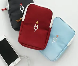 Nowa torba Organizator Podróż Przenośny Phone Etui Mobile Power Cyfrowy aparat Etui do przechowywania 6 sztuk / partia Darmowa Wysyłka