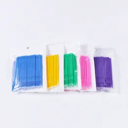 Wholesale 100pcs/lot Durable Micro Disposable Eyelash Extension Individual Applicators Mascara Brush Makeup tools Free Shopping