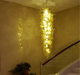 優れたランプ廊下ライトリビングルームモダンアートシャンデリア家の装飾ハンドメイドLED吹きガラス階段シャンデリア