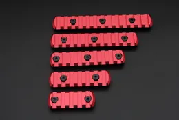 Röd ny 5 7 9 11 13 Slots Picatinny/Weaver Rail Sections för nyckel Mod Handguards Gratis frakt