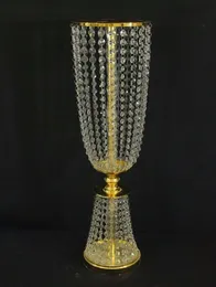 Najlepiej sprzedający Gold Iron Wedding Flower Stand Centerpiece Vase