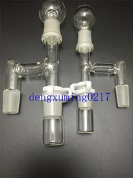 hot 18mm 14mm Oil Reclaimer Glass Adapters for Bongs with glass jar head, and keck clip smoking bowl glass oil rig adapter