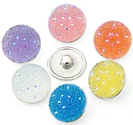 10pcs/lot high quality Starry Round resin ginger snaps Round glass snaps Bracelets fit 18mm snaps buttons jewelry kz25