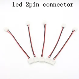 10st 2pin LED-kontakt för enkelfärg LED-remsa 5050 Två kontakter Adapter Easy Connect No Behöver lödning