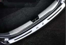 Högkvalitativt rostfritt stål 2st (extern + intern) Bakstammskydd Dekoration Scuff Plate för Mazda6 2003-2011