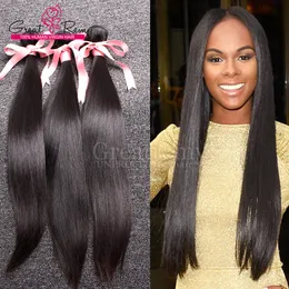 Greatemy® 9a Malaysiska Virgin Hair Weave Weft Naturlig färg Blekfulla Human Hair Extensions Obehandlat Riktigt hår 3st / Lot