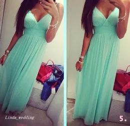 Sexy Turquoise Long Summer Prom Dress Beautiful Chiffon Women Wear Special Occasion Dress Evening Party Gown