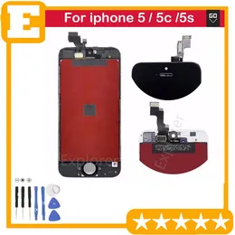 black white Test Passed for iphone 5g 5c 5s LCD touch screen comletely Touch screen display digitizer Assembly Replacement part 1PCS