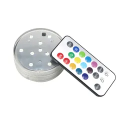 3 stilar RGB 5050 SMD 10LED Vattentät nedsänkbar LED TEA LIGHT Ljusljus för bröllopsfest Juldekorationer