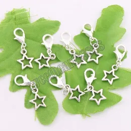 Öppna Star Hummer Claw Clasp Charm Pärlor 200PCS / Lot Antik Silver / Bronze Smycken DIY C138 10.5x24.5mm