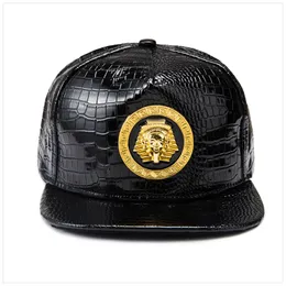 N3QK Ball Caps Mısır Firavun Beyzbol PU PU Deri Hip Hop Punk Stil Düz Yedek Snapback Şapka Erkek Kadınlar Soğuk Çocuk Moda