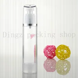 20X100ml 투명 빈 진공 airless 플라스틱 로션 크림 병 컨테이너, 100cc 여행 크기 크림 컨테이너 airless 펌프