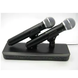 Perfekt för scenen! BLX BLX288 BLX88 PG 58A UHF Trådlöst mikrofon Karaoke System med PG58 Dual Handheld Transmitter Mic