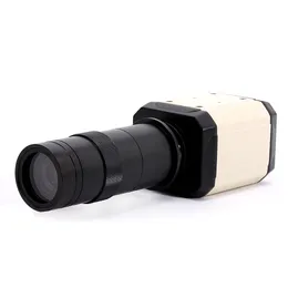 Оптовая продажа-2.0MP HD промышленная лабораторная камера Microscope VGA USB AV TV Output Zoom C-Mount Lens