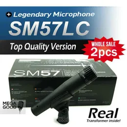 microfono 2pcs Top Quality Versão SM 57 57LC SM57LC Handheld Karaoke dinâmico Wired Microfone Microfone Microfono Mike Mic mikrafon livre