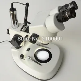Freeshipping 7x-45X上下LED照明ステレオズーム双眼鏡顕微鏡WF10X / 20接眼レンズ