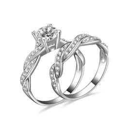 Victoria Wieck gorąca biżuteria 10kt wypełniona białym złotem okrągłe cięcie CZ Diamond Topaz Wedding Pierindy zaręczynowe Zestaw dla kobiet Rozmiar prezentu 5-11