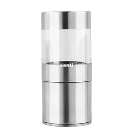 New Arrive Novetly Home Kitchen Tool High Quality Manual Stainless Steel Salt Pepper Mill Spice Sauce Grinder Silver XB1