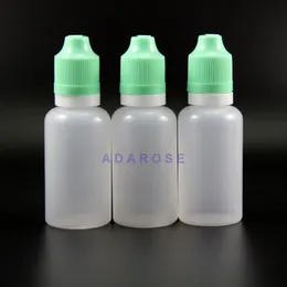 30 ML Double Proof Plastic Dropper Bottles 100PCS With tamper evident & Child Proof Safe Caps vapor squeezable bottle