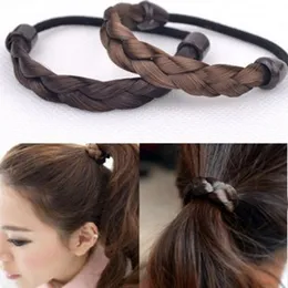 Hairpin Cabelo Coreano Corda Anel Elástico Trançado Tonytail Envoltório Hairband Acessórios de Fixação Sintético Headwear Rabo de Cavalo Titular cabelo jóias