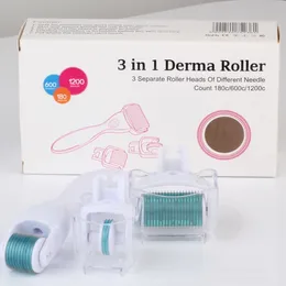 Partihandel Micro Needle Roller 3 i 1 Micro Needle Derma Roller Meso Roller för akne ärr Freckle Set