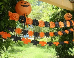 Przerażająca girlanda na Halloween Banner trznadel Bat dyniowe duchy pająk dekoracje świąteczne party klub nocny bar papierowe flagi wystrój 118 cali